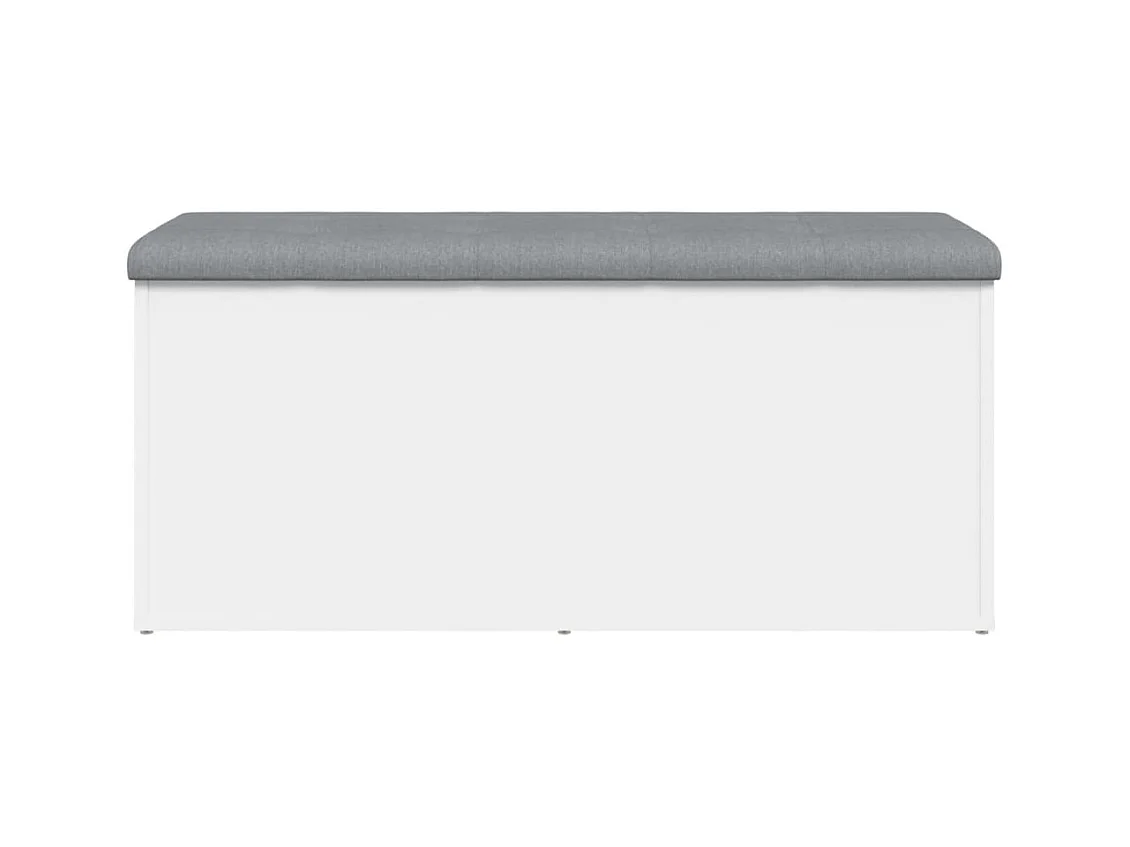 Opbergbankje 102x42x45 cm bewerkt hout wit