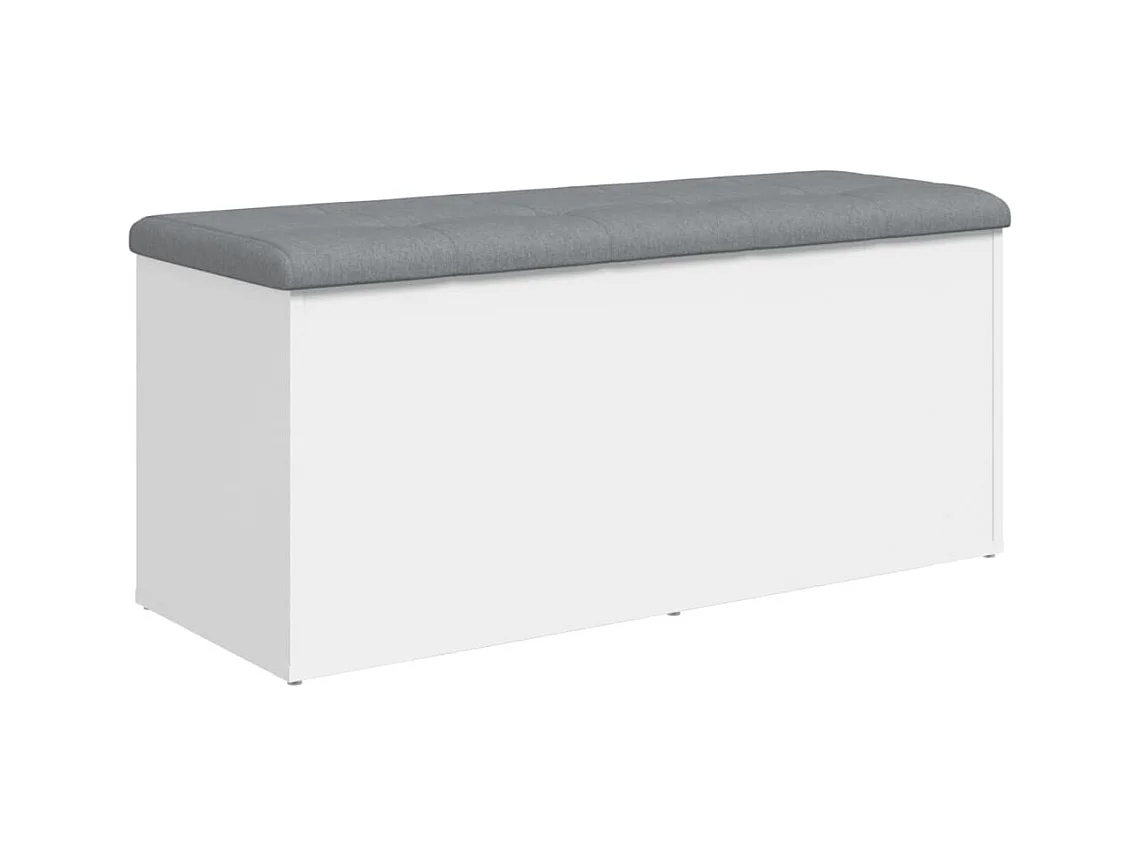 Opbergbankje 102x42x45 cm bewerkt hout wit