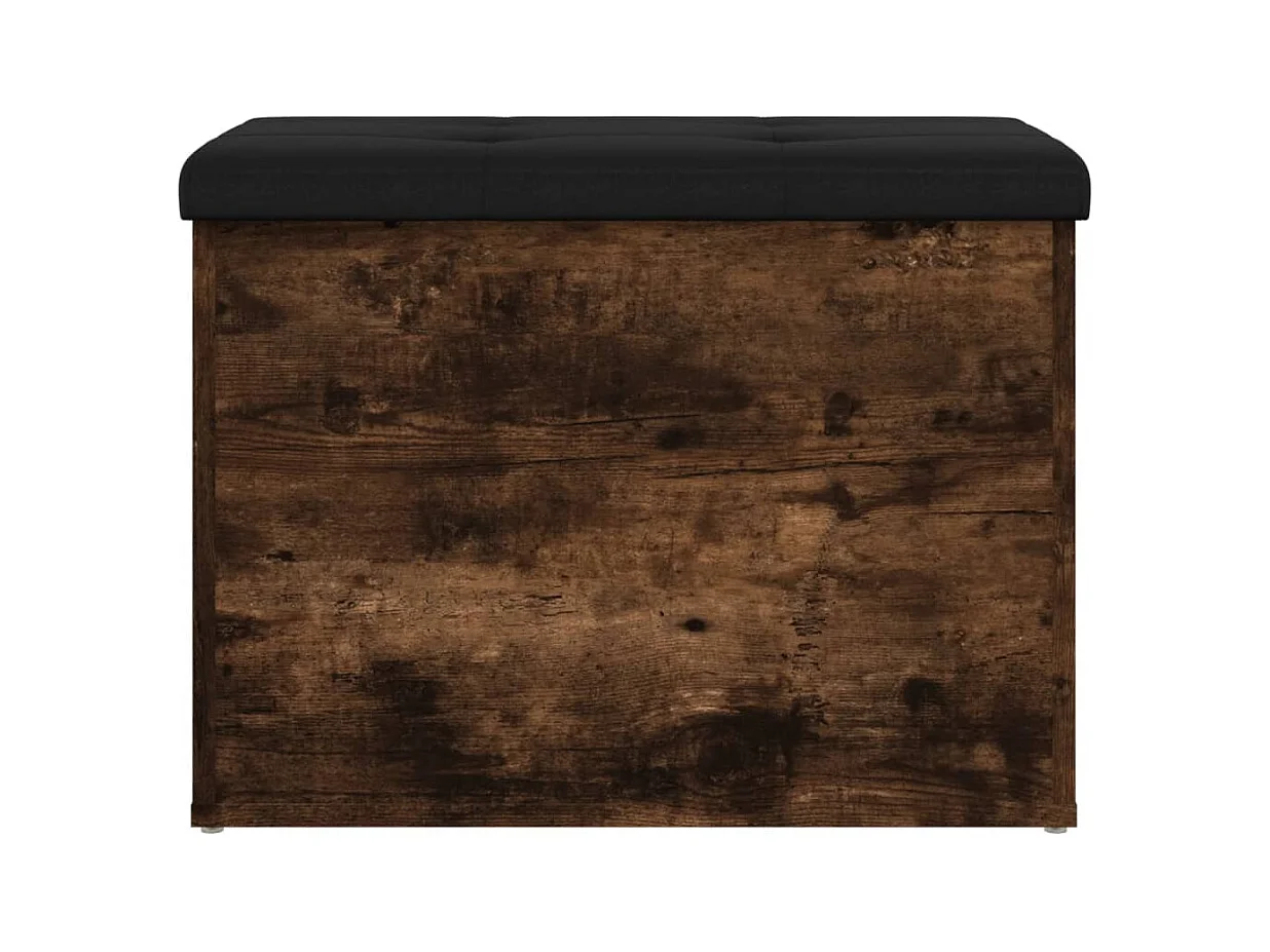 Panca Portaoggetti Rovere Fumo 62x42x45 cm Legno Multistrato