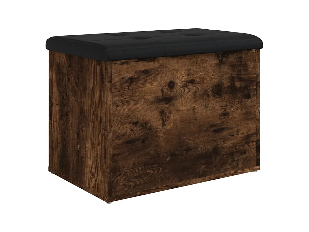 Panca Portaoggetti Rovere Fumo 62x42x45 cm Legno Multistrato