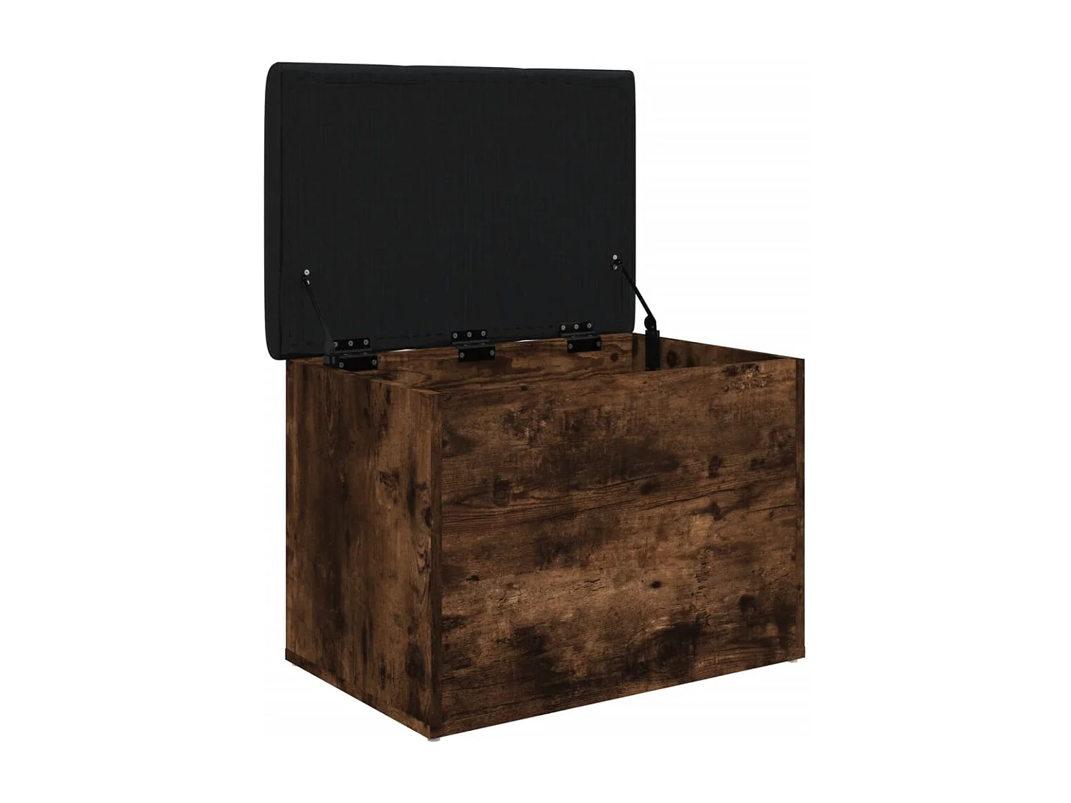 Banc de rangement chêne fumé 62x42x45 cm bois d'ingénierie