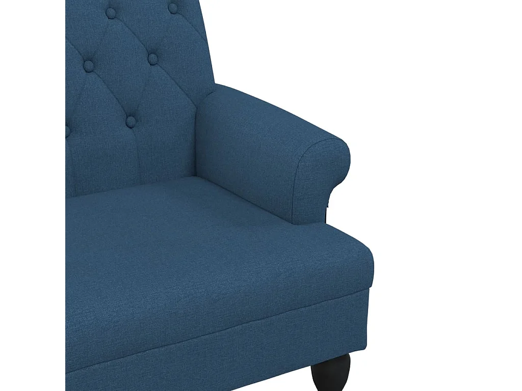 Bankje met rugleuning 120x62x75,5 cm stof blauw