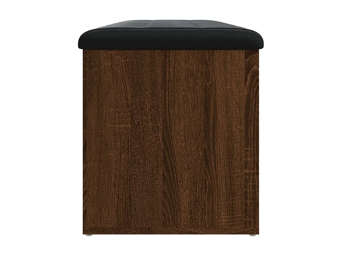 Sitzbank mit Stauraum Braun Eiche 102x42x45 cm Holzwerkstoff