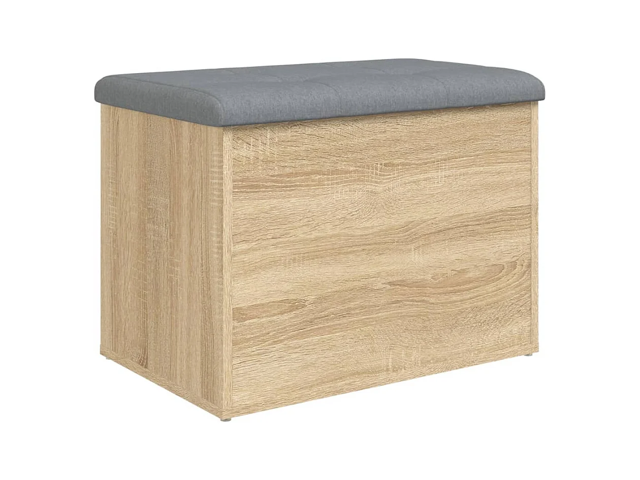 Banc de rangement chêne sonoma 62x42x45 cm bois d'ingénierie