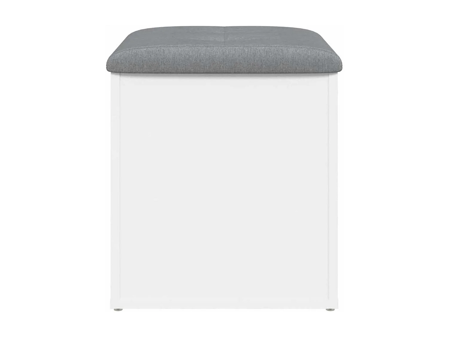 Banco de almacenaje blanco 42x42x45 cm madera de ingeniería
