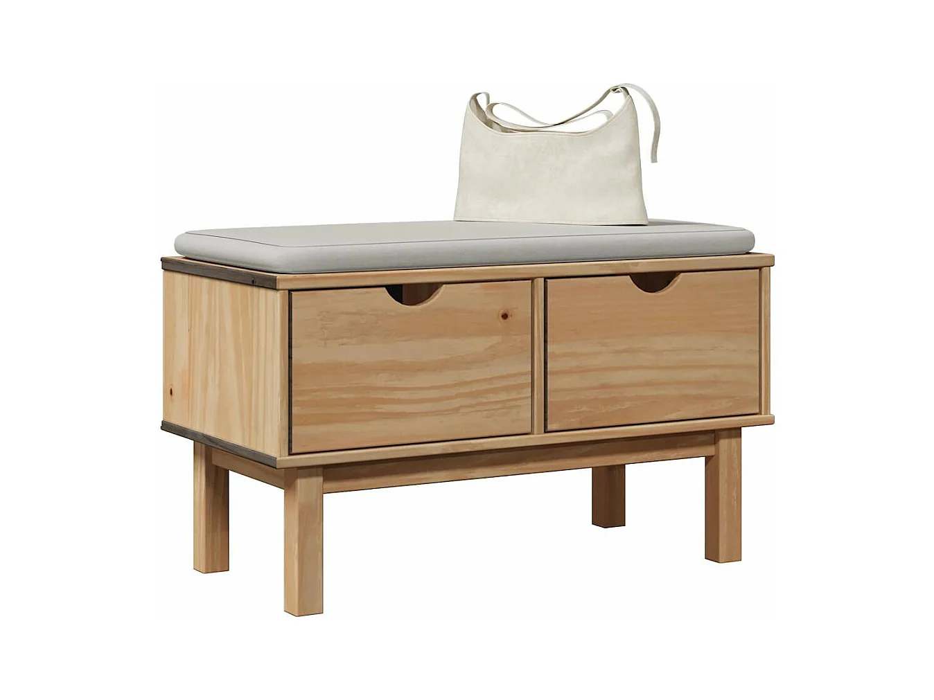 Banc de couloir OTTA 80x40x45 cm bois de pin massif