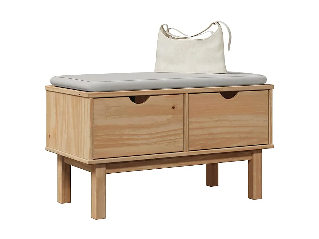 Banc de couloir OTTA 80x40x45 cm bois de pin massif