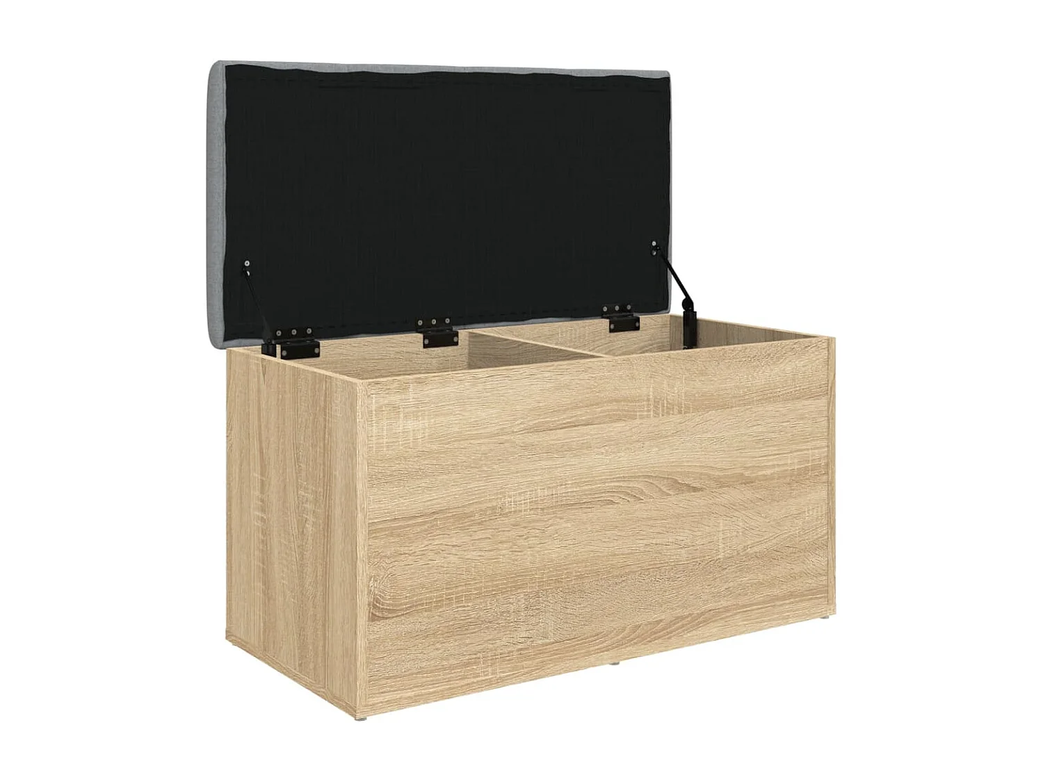 Banco de arrumação Carvalho Sonoma 82x42x45 cm Madeira engenheirada