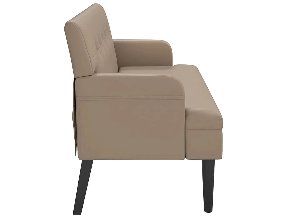 Banc avec dossier cappuccino 112x65,5x75 cm similicuir