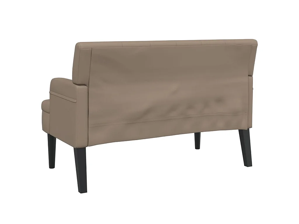 Banc avec dossier cappuccino 112x65,5x75 cm similicuir