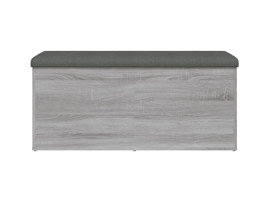 Panca Portaoggetti Grigio Sonoma 102x42x45 cm Legno Multistrato