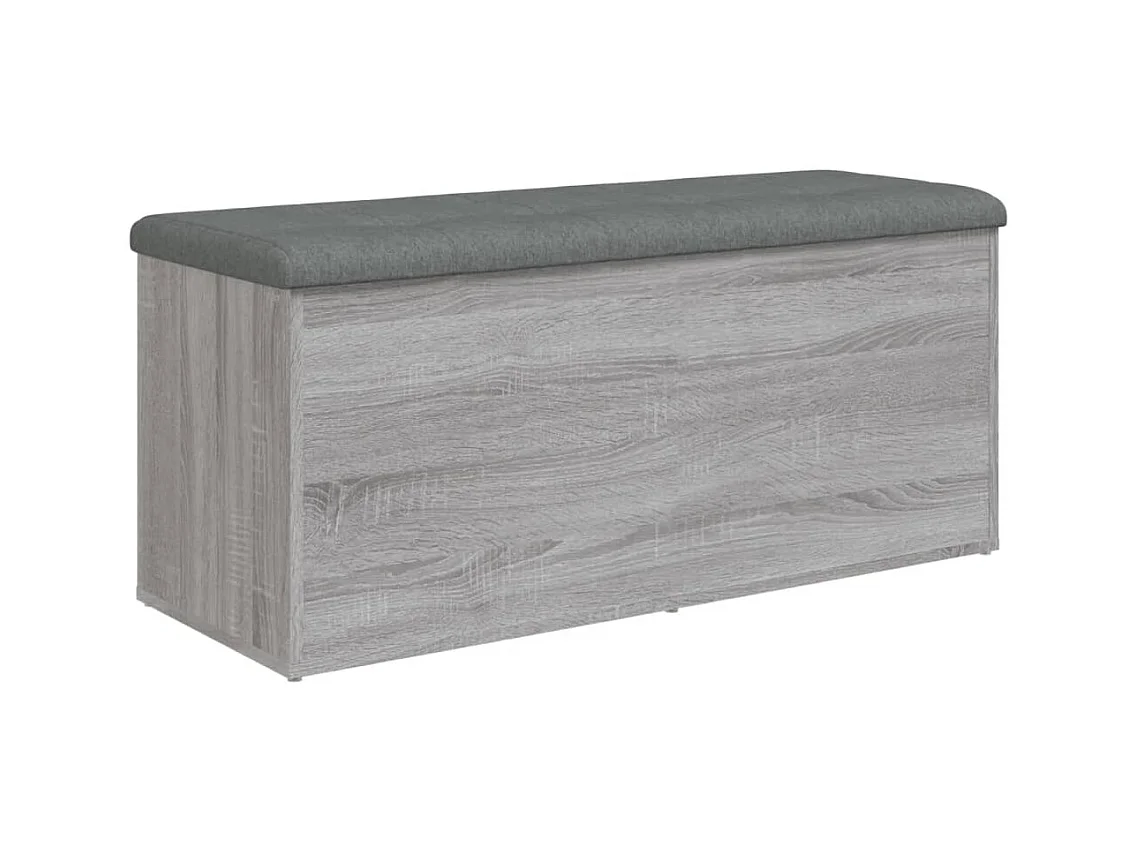 Panca Portaoggetti Grigio Sonoma 102x42x45 cm Legno Multistrato