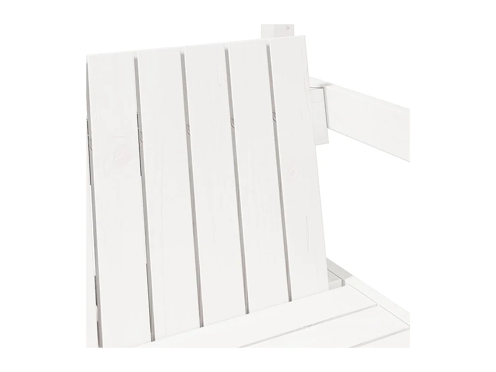 Banco con techo madera maciza de pino blanco 117,5x70x176,5 cm