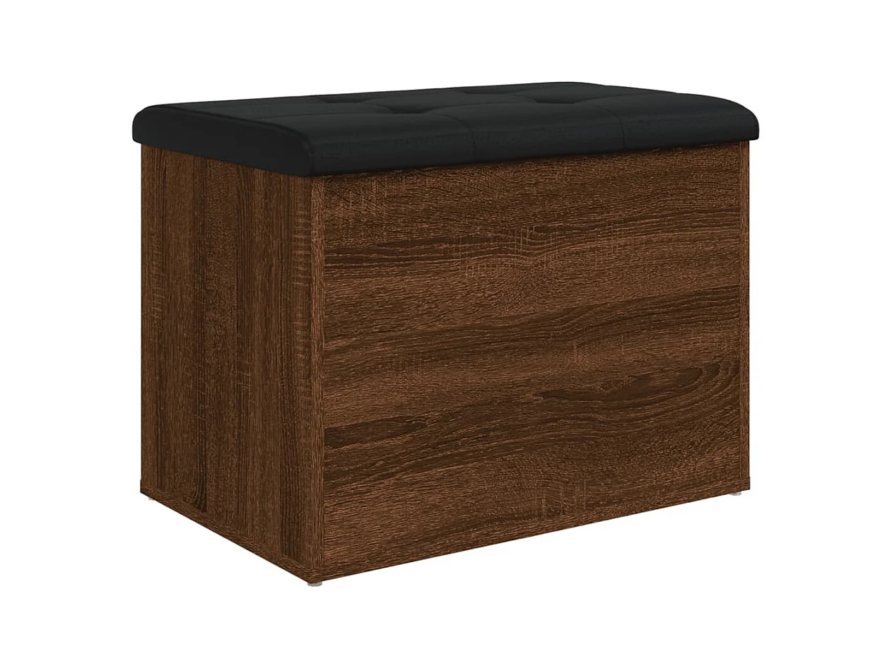 Sitzbank mit Stauraum Braun Eiche 62x42x45 cm Holzwerkstoff