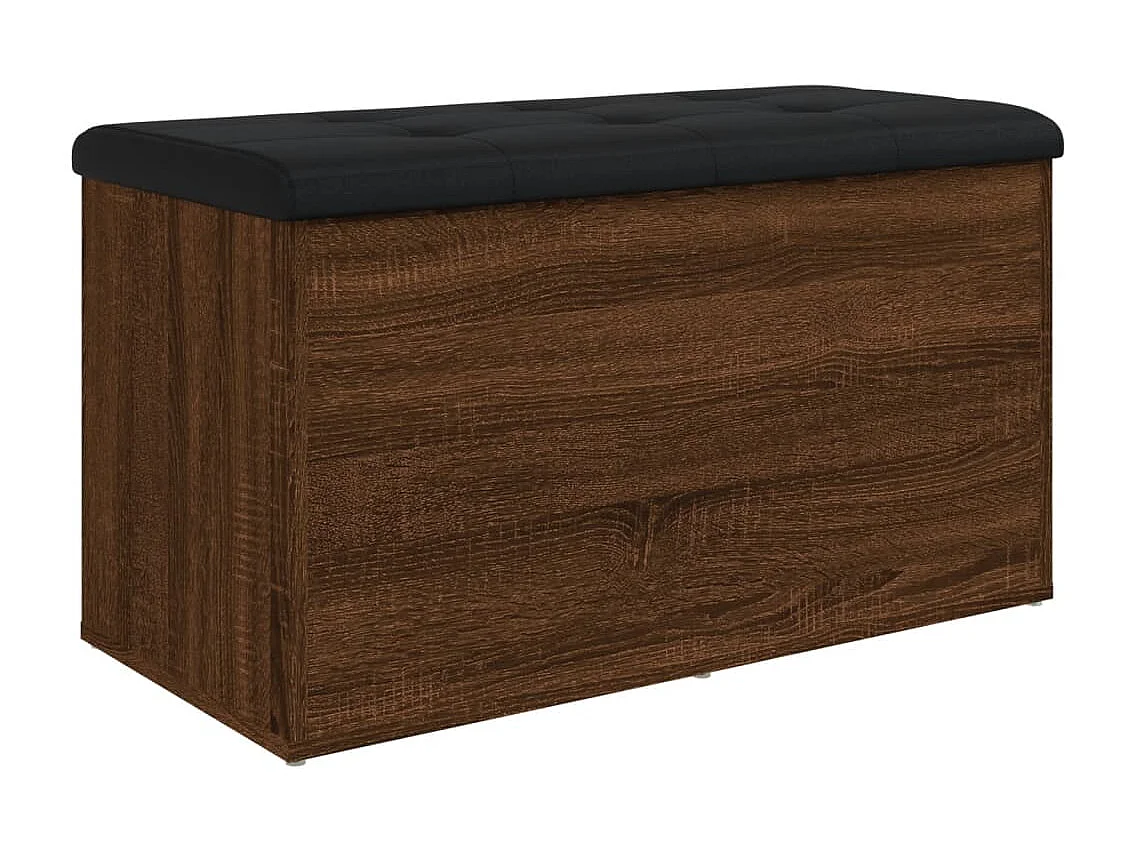 Sitzbank mit Stauraum Braun Eiche 82x42x45 cm Holzwerkstoff