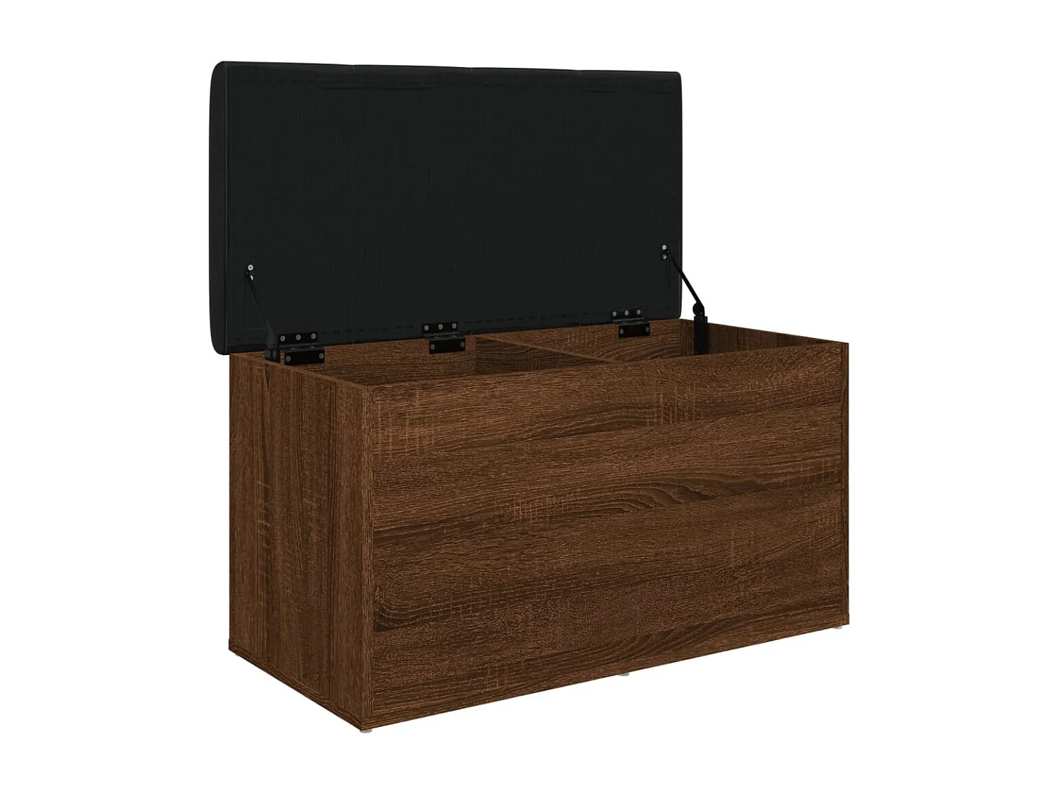 Sitzbank mit Stauraum Braun Eiche 82x42x45 cm Holzwerkstoff