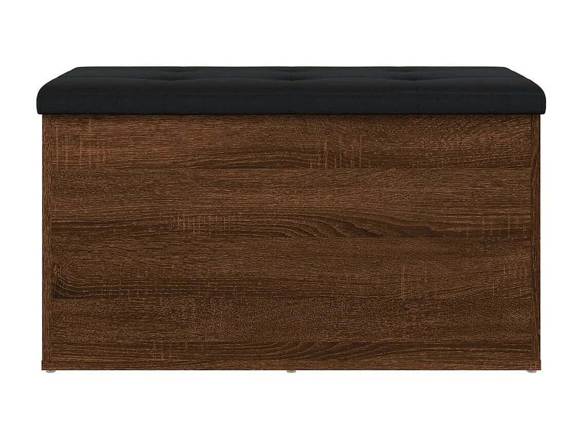 Sitzbank mit Stauraum Braun Eiche 82x42x45 cm Holzwerkstoff
