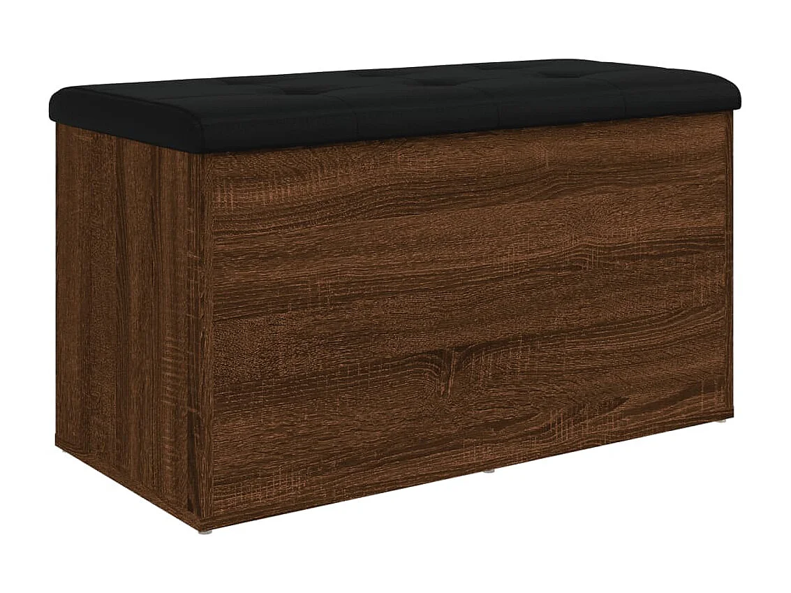 Sitzbank mit Stauraum Braun Eiche 82x42x45 cm Holzwerkstoff
