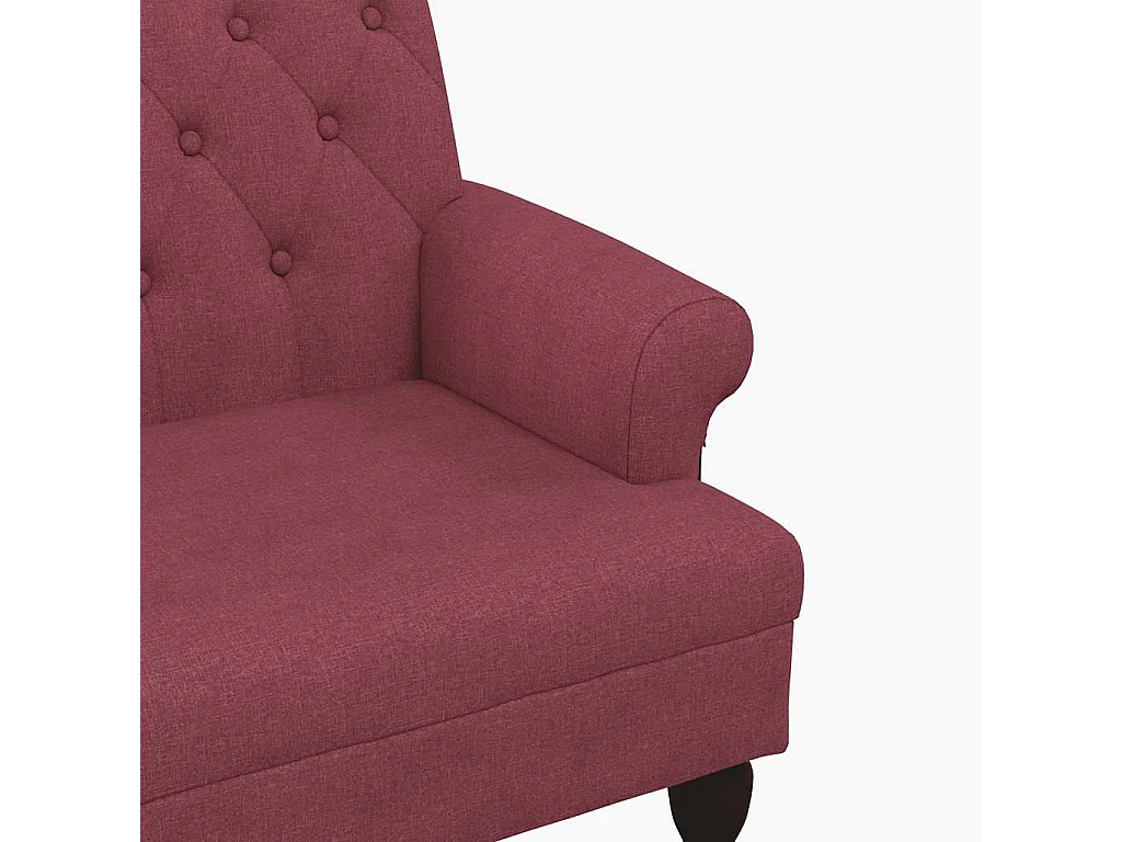 Banco com encosto 120x62x75,5 cm tecido vermelho tinto