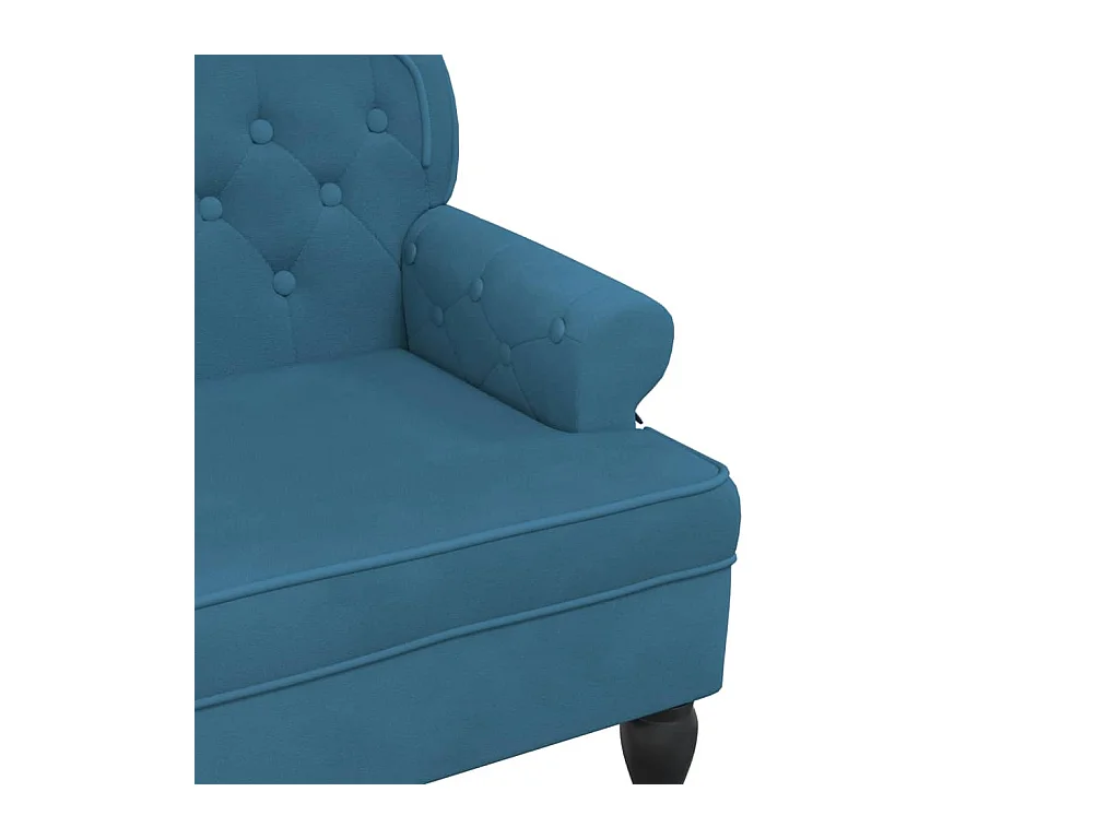 Bankje met rugleuning 119,5x64,5x75 cm fluweel blauw