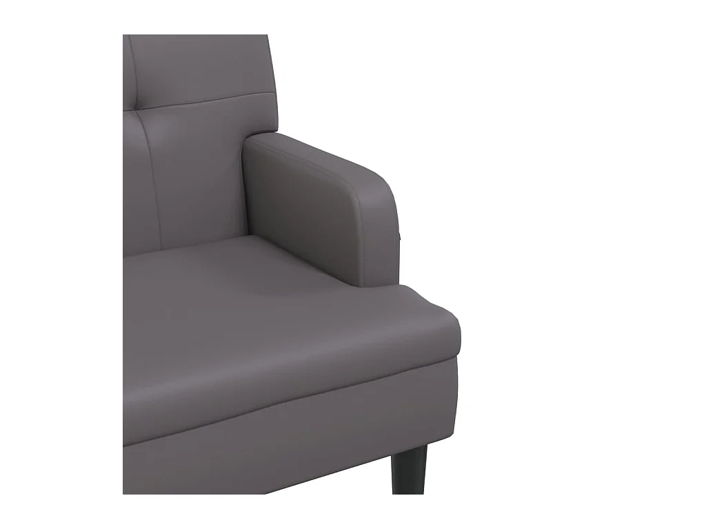 Sitzbank mit Rückenlehne Grau 112x65,5x75 cm Kunstleder
