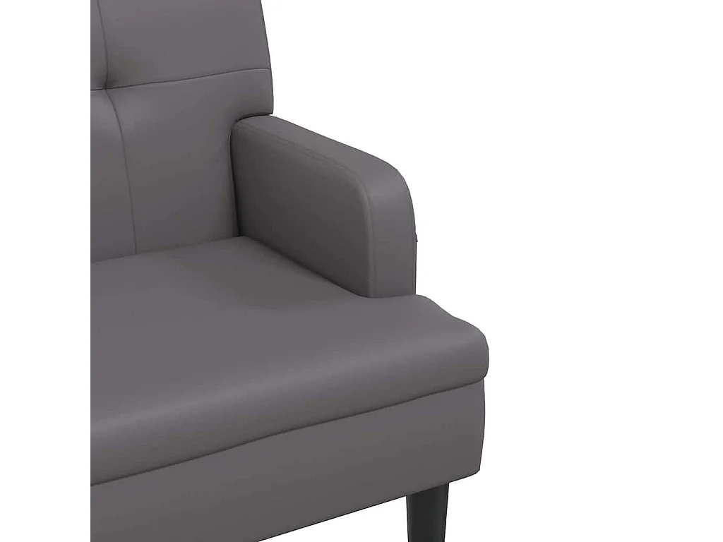 Panca con Schienale Grigia 112x65,5x75 cm in Similpelle