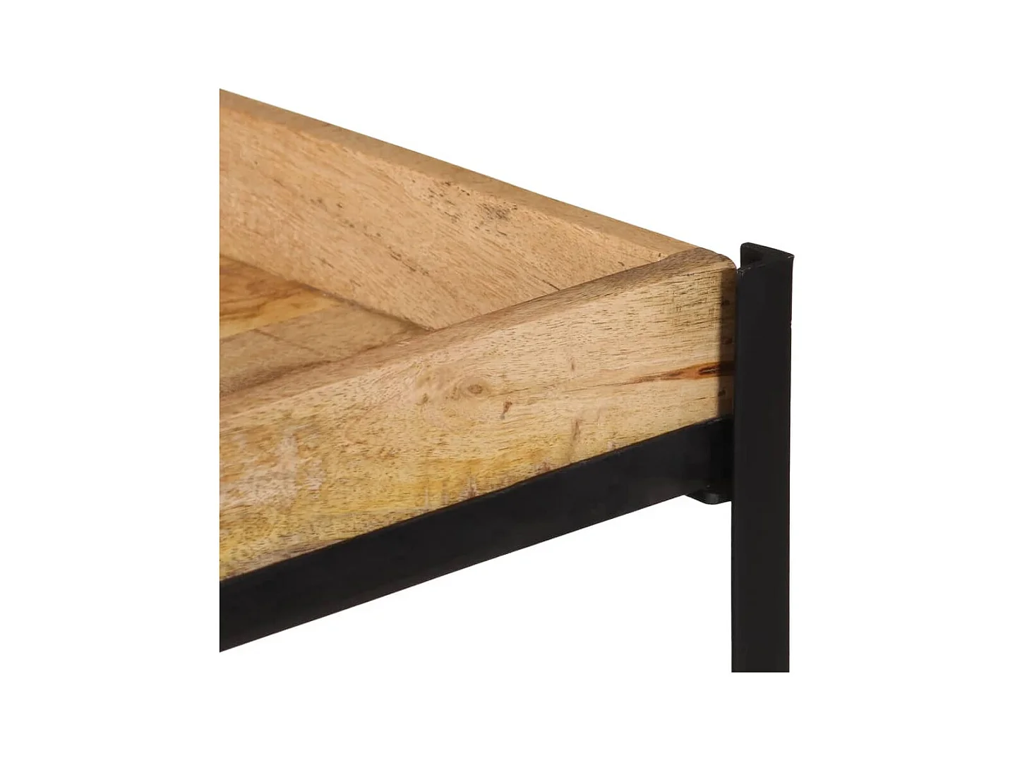 Keukentrolley 60x40x80 cm massief ruw mangohout