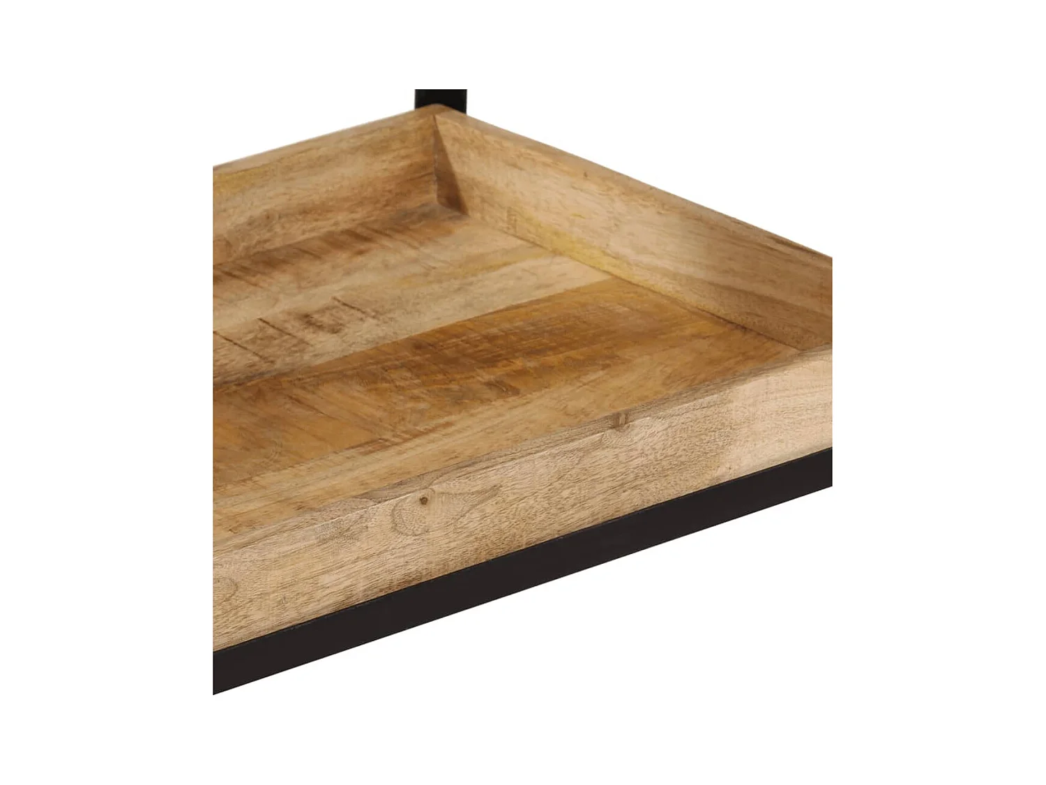 Keukentrolley 60x40x80 cm massief ruw mangohout