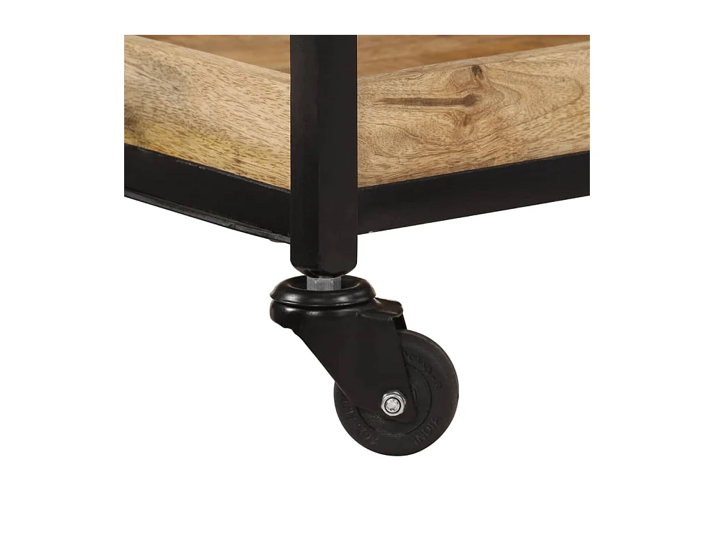 Keukentrolley 60x40x80 cm massief ruw mangohout