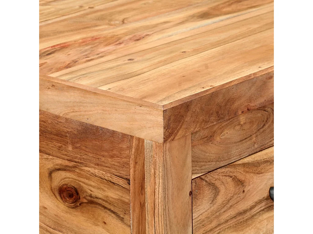 Chariot de cuisine 58x58x89 cm Bois d'acacia massif