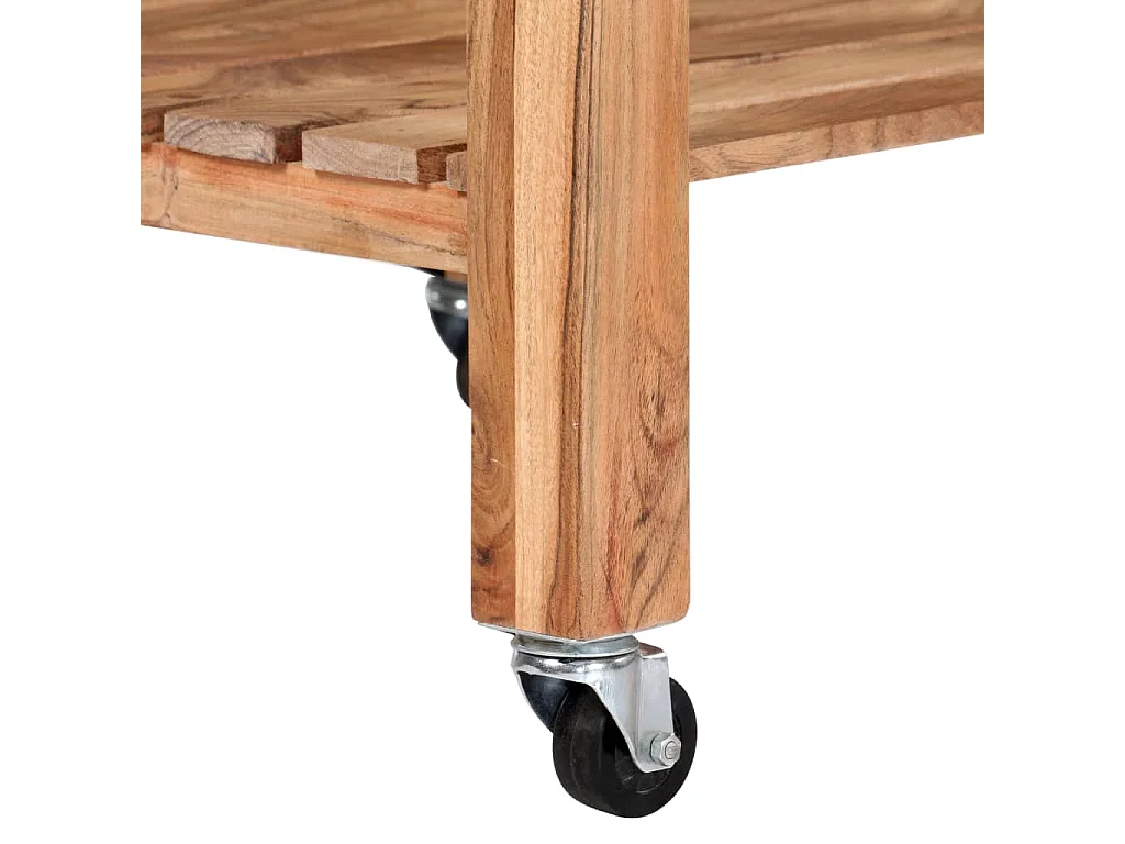 Chariot de cuisine 58x58x89 cm Bois d'acacia massif