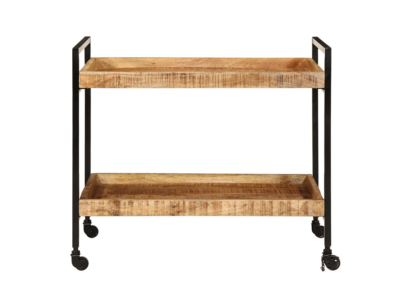 Chariot de cuisine 80x55x70 cm bois de manguier brut massif