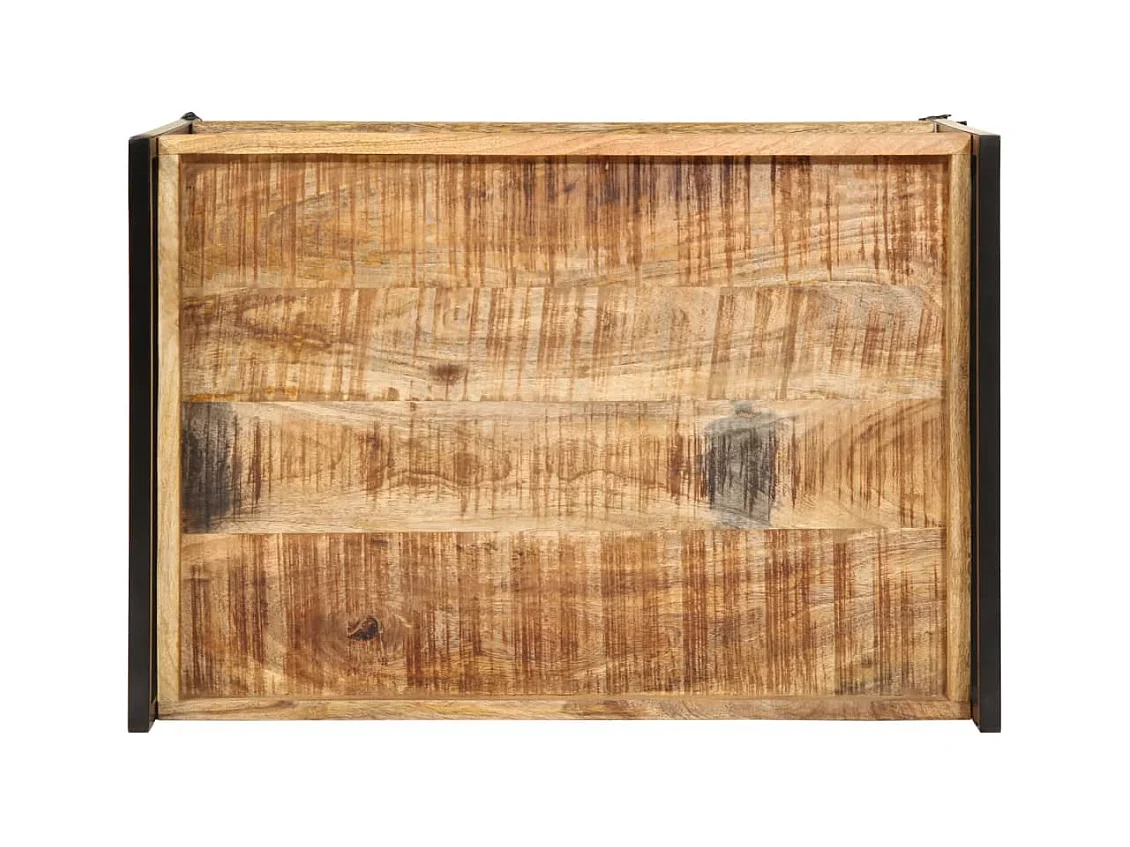 Chariot de cuisine 80x55x70 cm bois de manguier brut massif