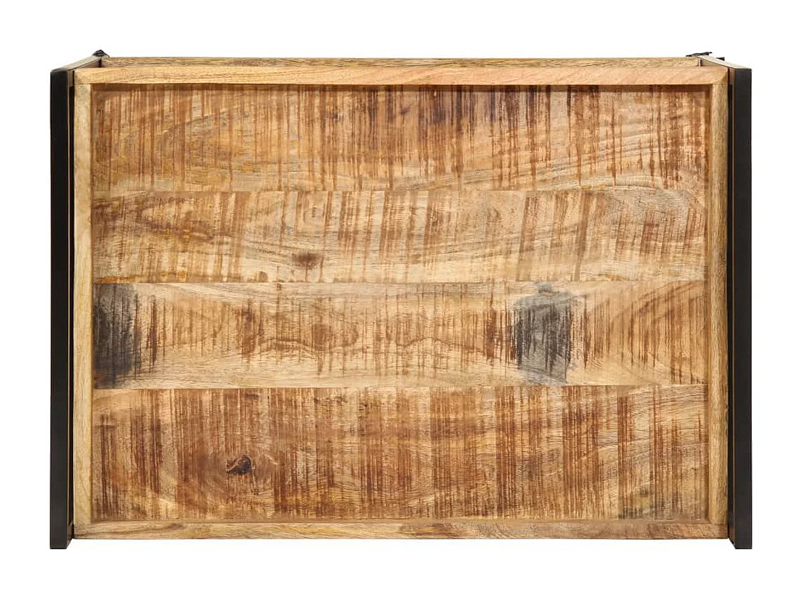 Chariot de cuisine 80x55x70 cm bois de manguier brut massif