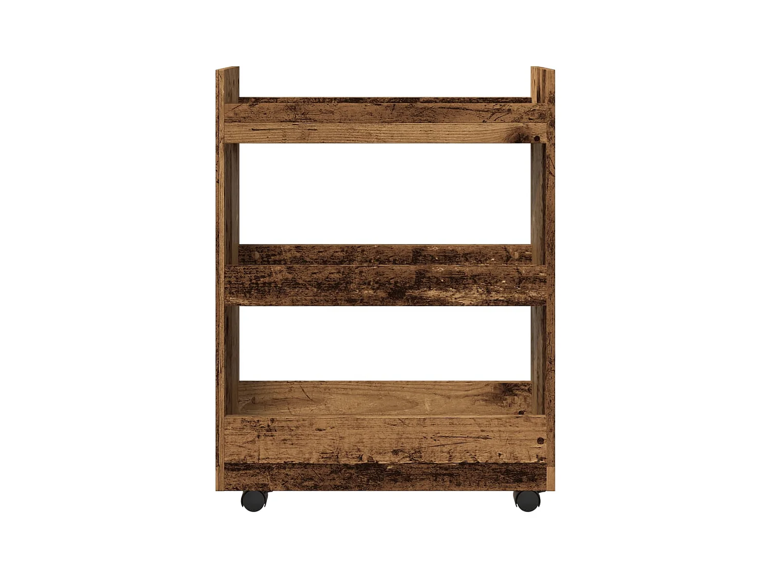 Trólei arrumação estreito 3 prat. deriv. madeira madeira velha