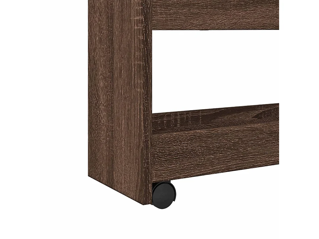 Trólei arrumação estreito 4 prateleiras derivados de madeira