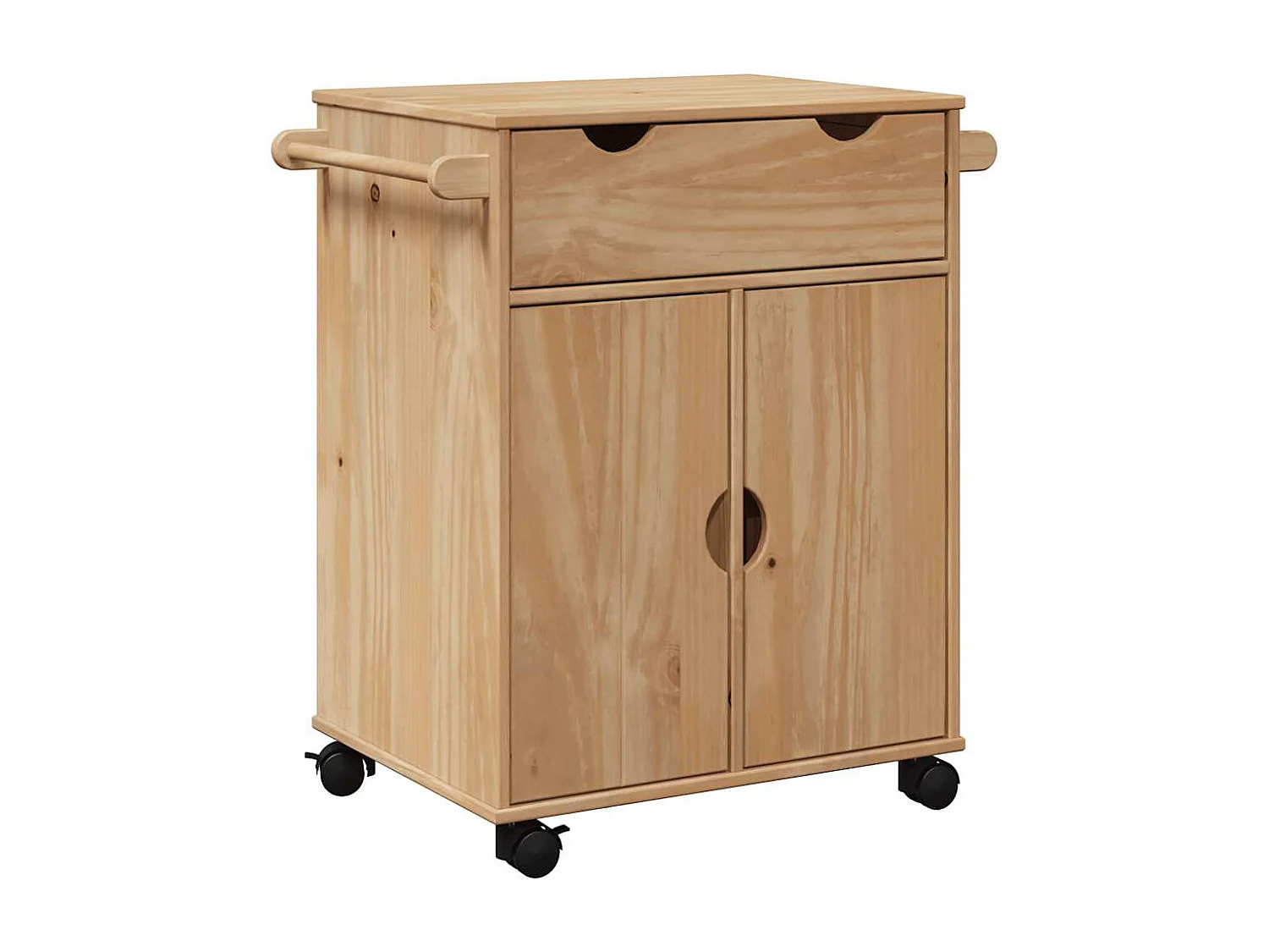 Chariot de cuisine OTTA 59x45x80 cm bois massif de pin
