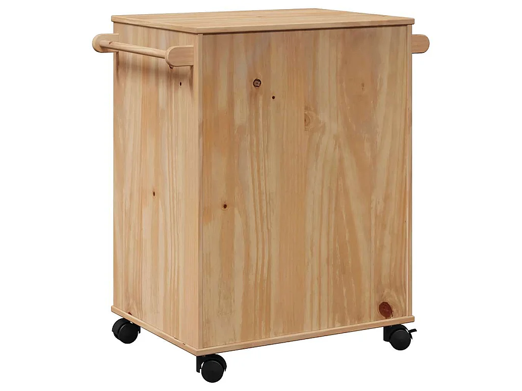 Carrello da Cucina OTTA 59x45x80 cm in Legno Massello di Pino