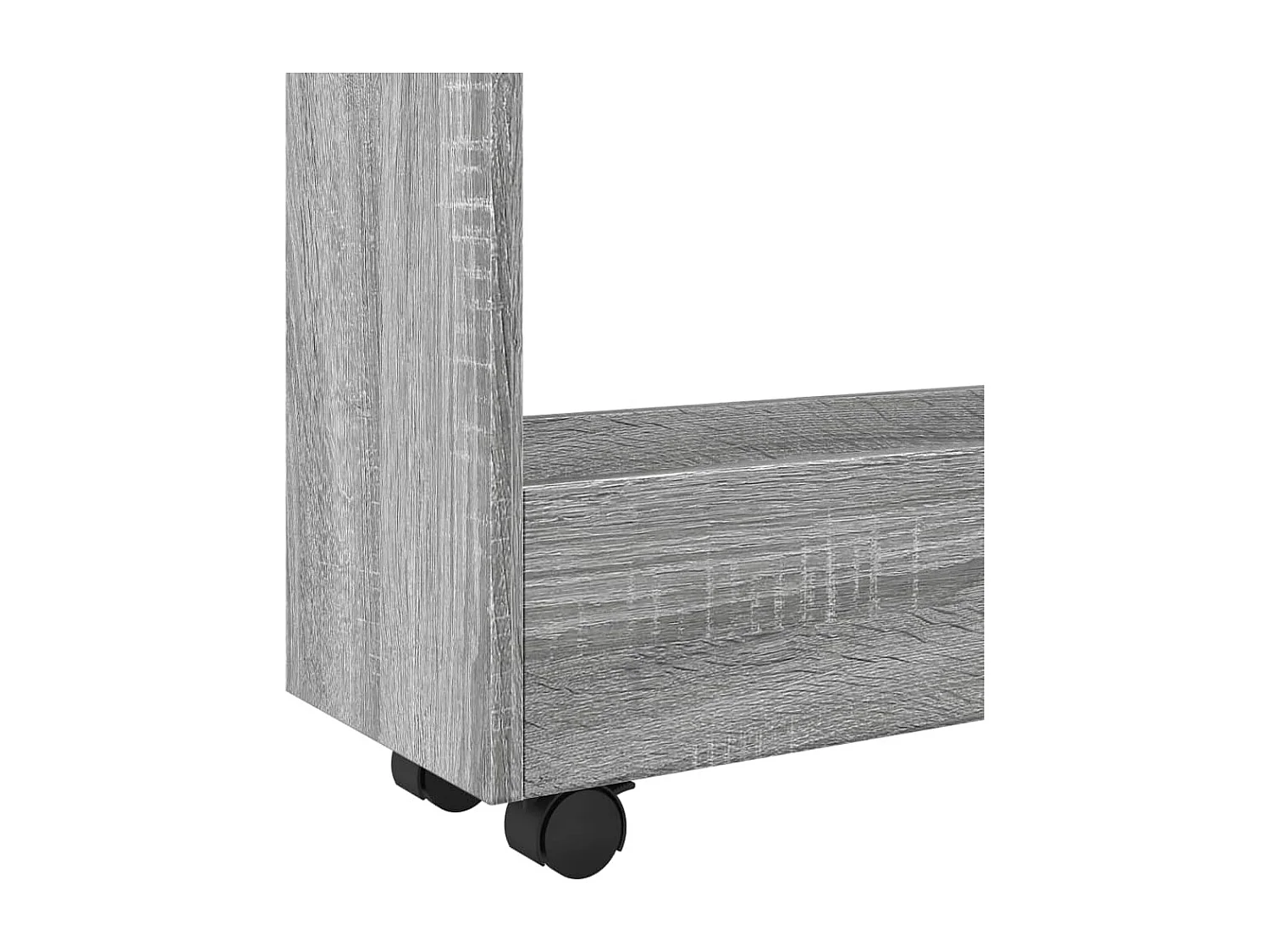 Opbergtrolley smal 3-laags bewerkt hout grijs sonoma eiken