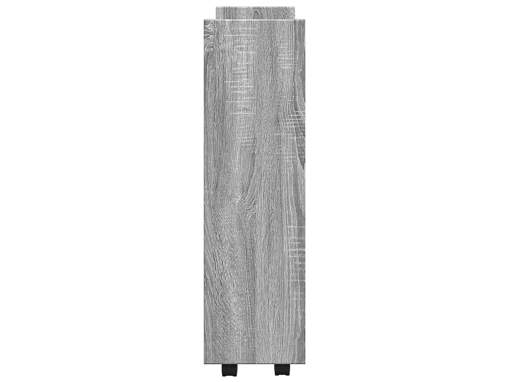 Carro de almacenaje estrecho 3 niveles madera gris Sonoma