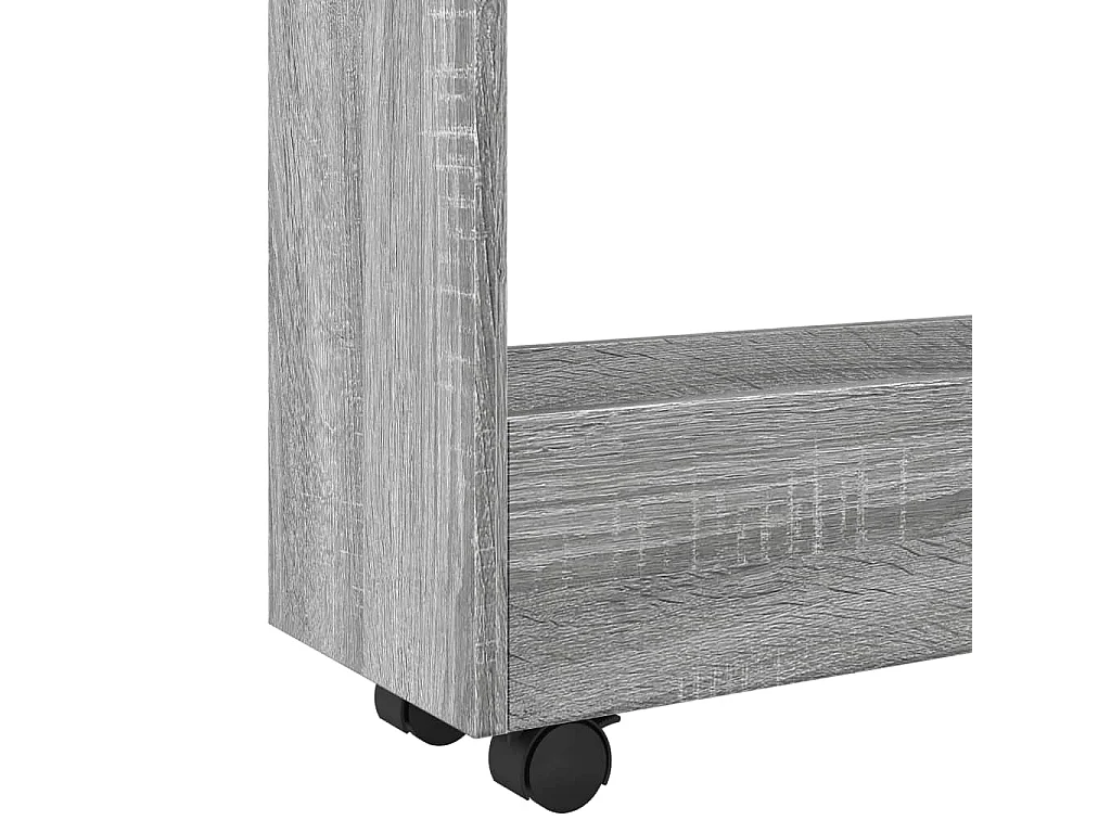 Carro de almacenaje estrecho 3 niveles madera gris Sonoma