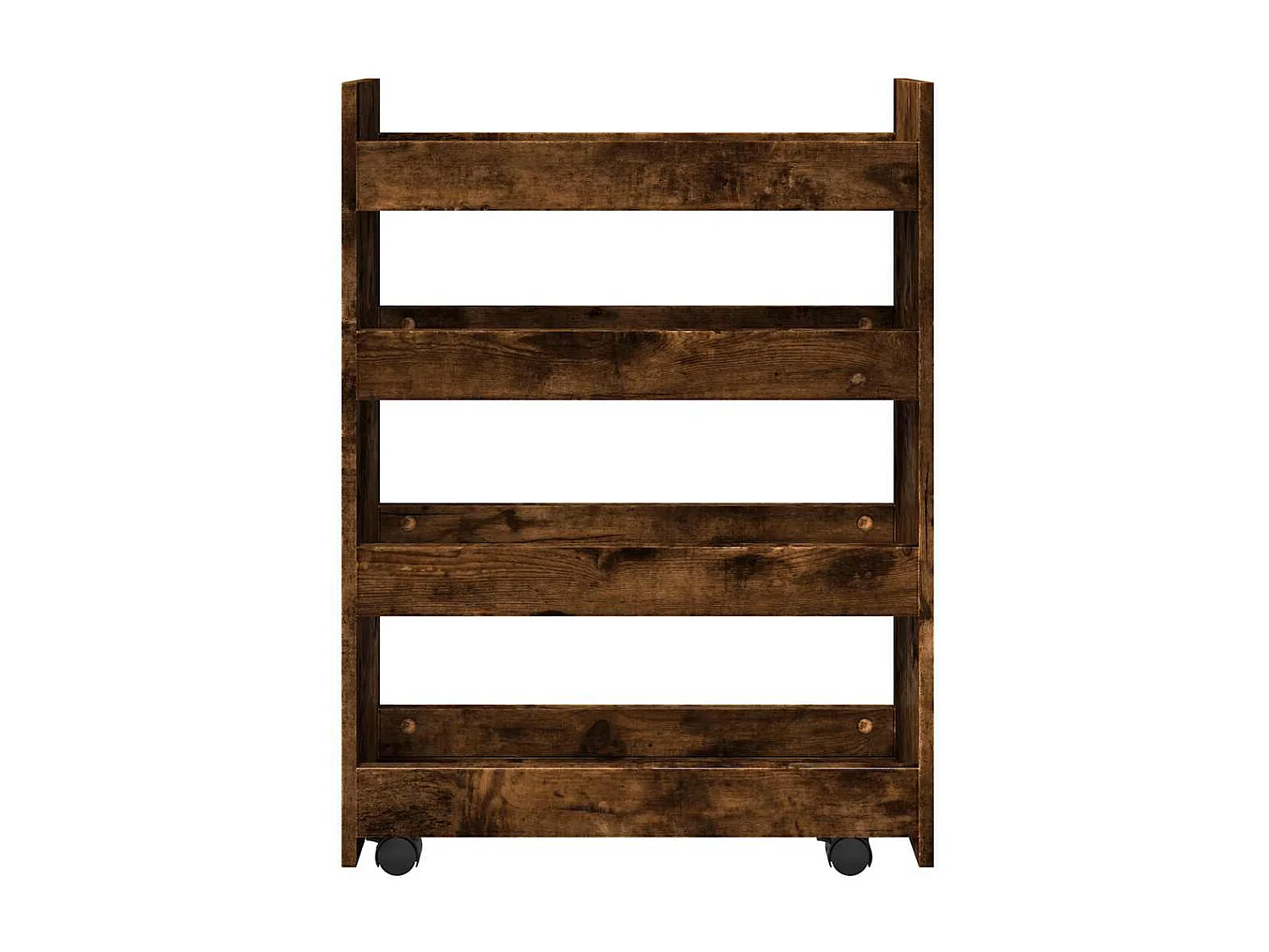 Trólei arrumação estreito 4prat. deriv. madeira carvalho fumado