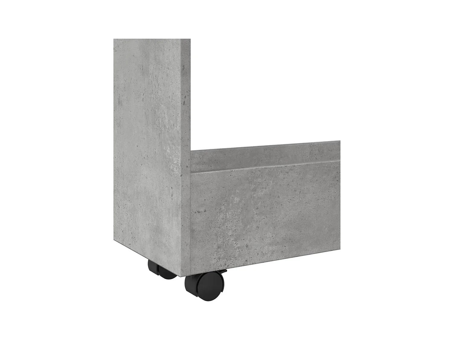 Carrello Stretto a 3 Livelli Grigio Cemento in Truciolato