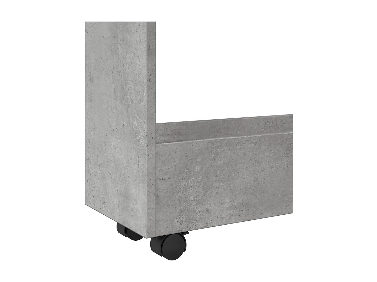 Chariot de rangement étroit 3 niveaux gris béton