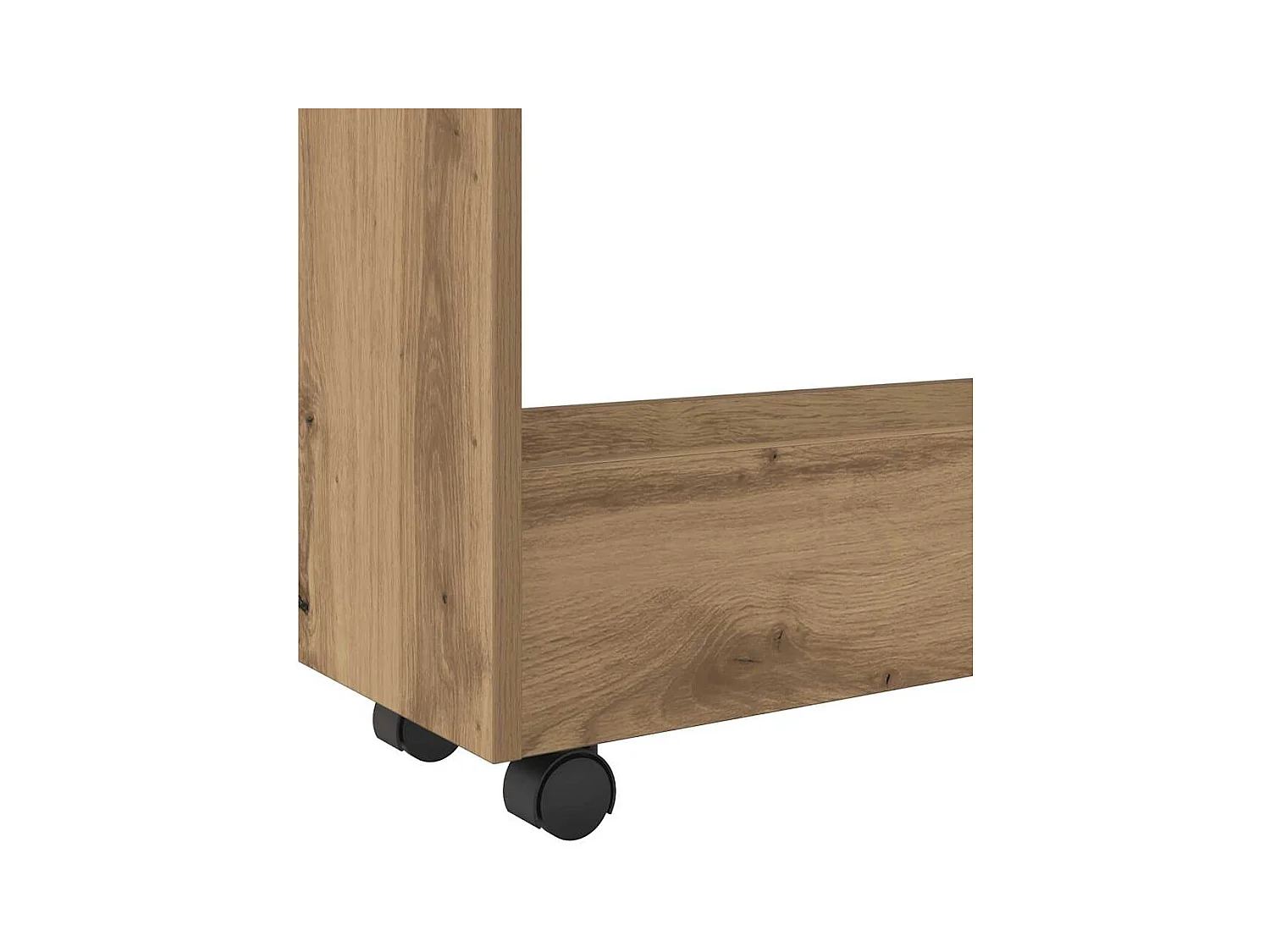 Carrello Stretto a 3 Livelli Rovere Artigianale in Truciolato