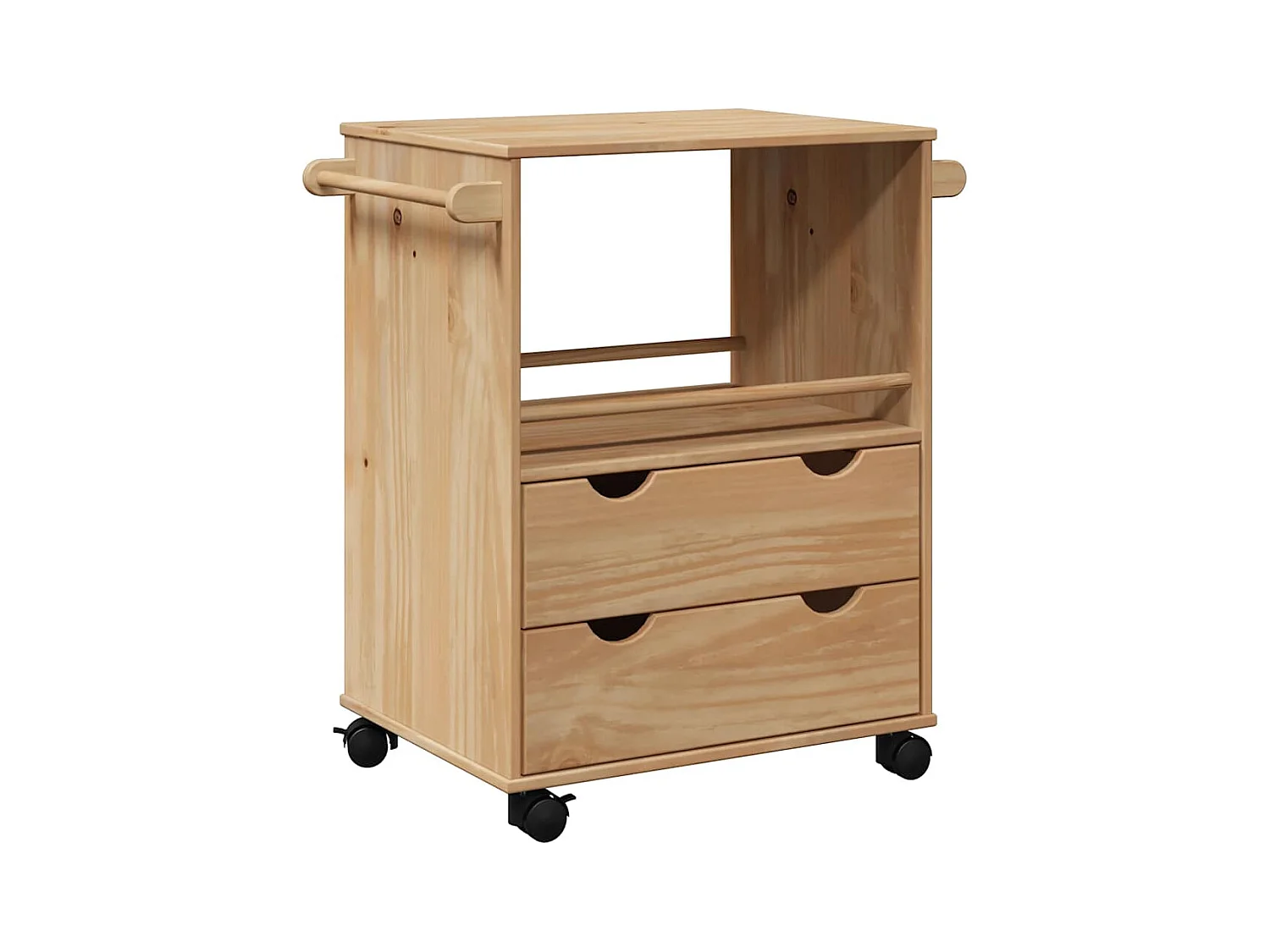 Carrinho de cozinha OTTA 59x45x80 cm madeira de pinho maciça