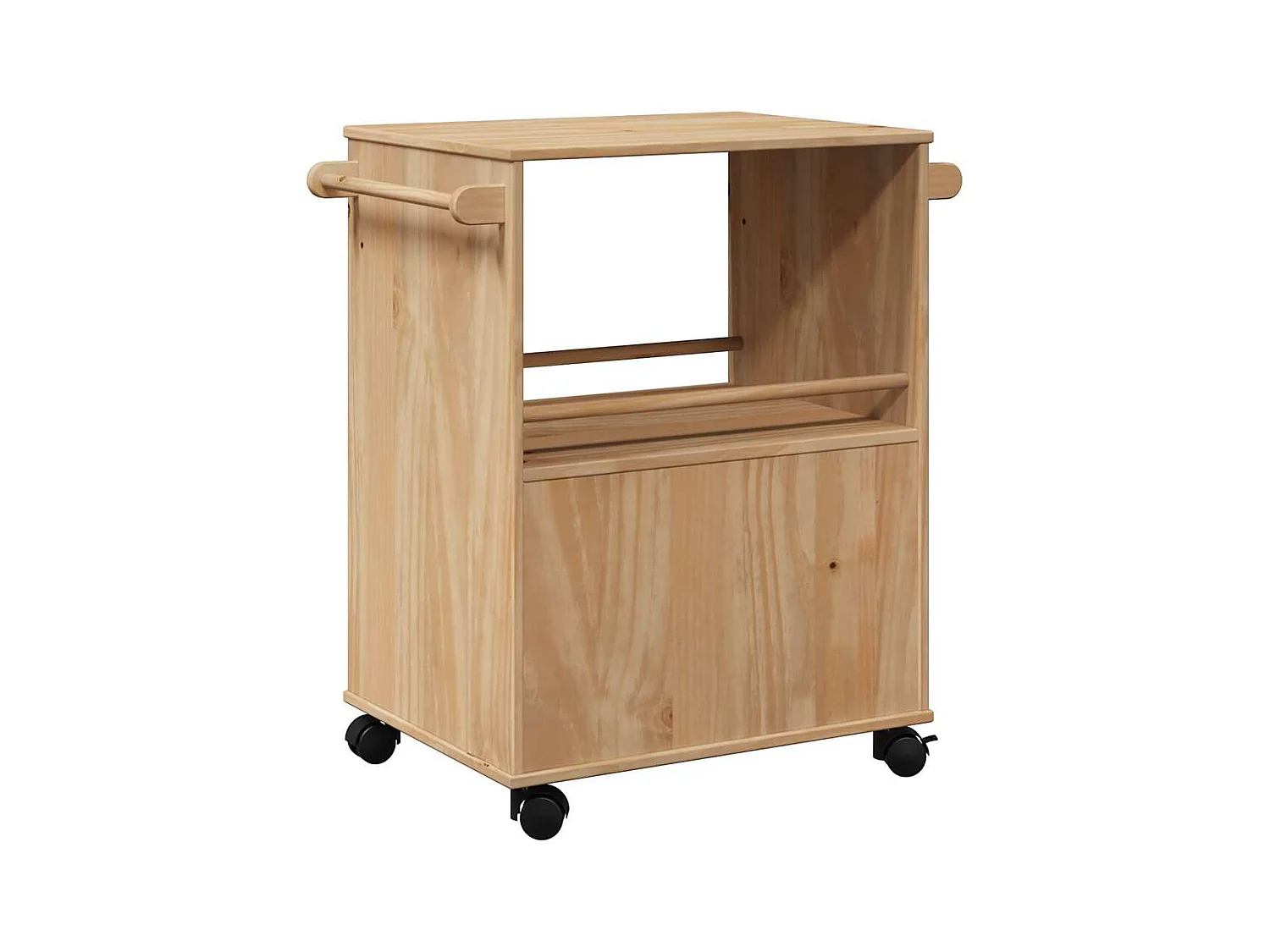 Carrinho de cozinha OTTA 59x45x80 cm madeira de pinho maciça