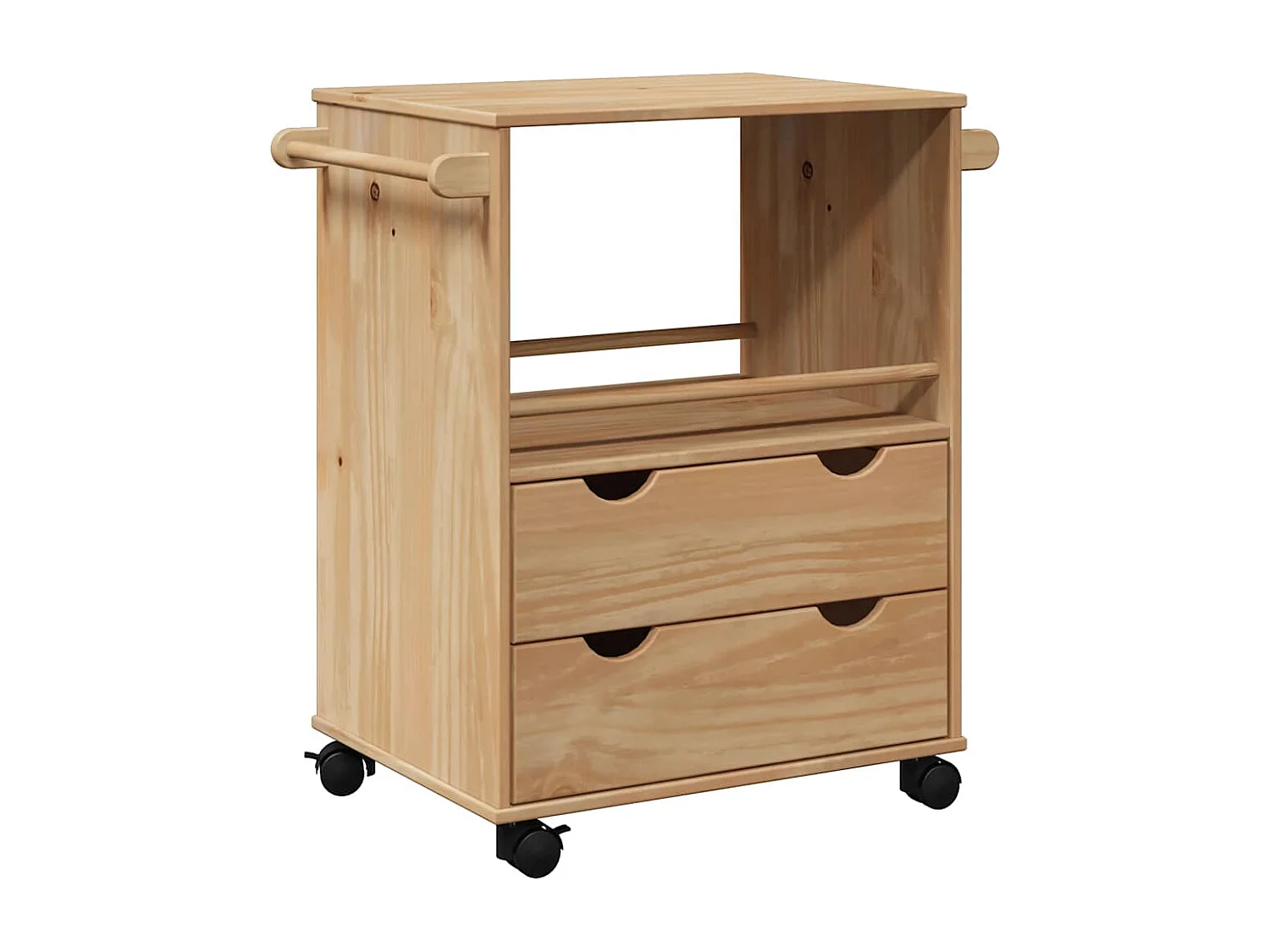 Chariot de cuisine OTTA 59x45x80 cm bois massif de pin