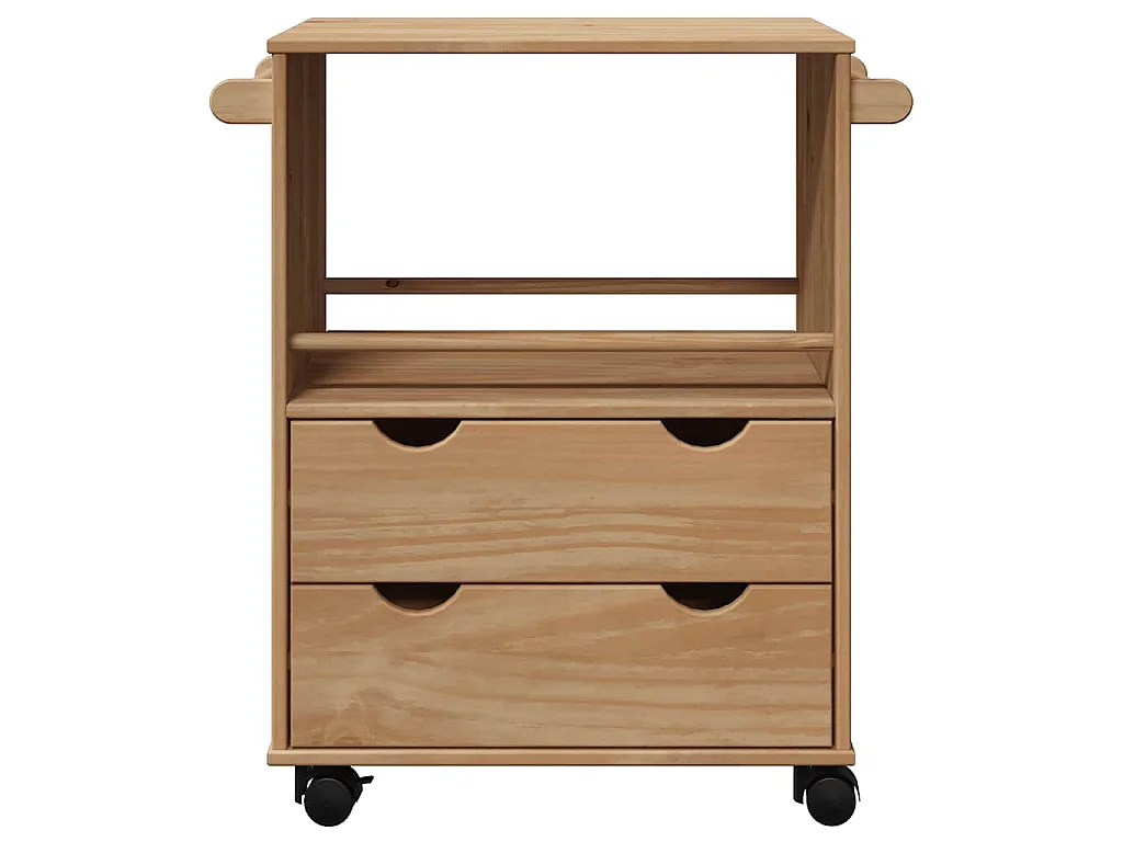 Carrito de cocina OTTA madera maciza de pino 59x45x80 cm