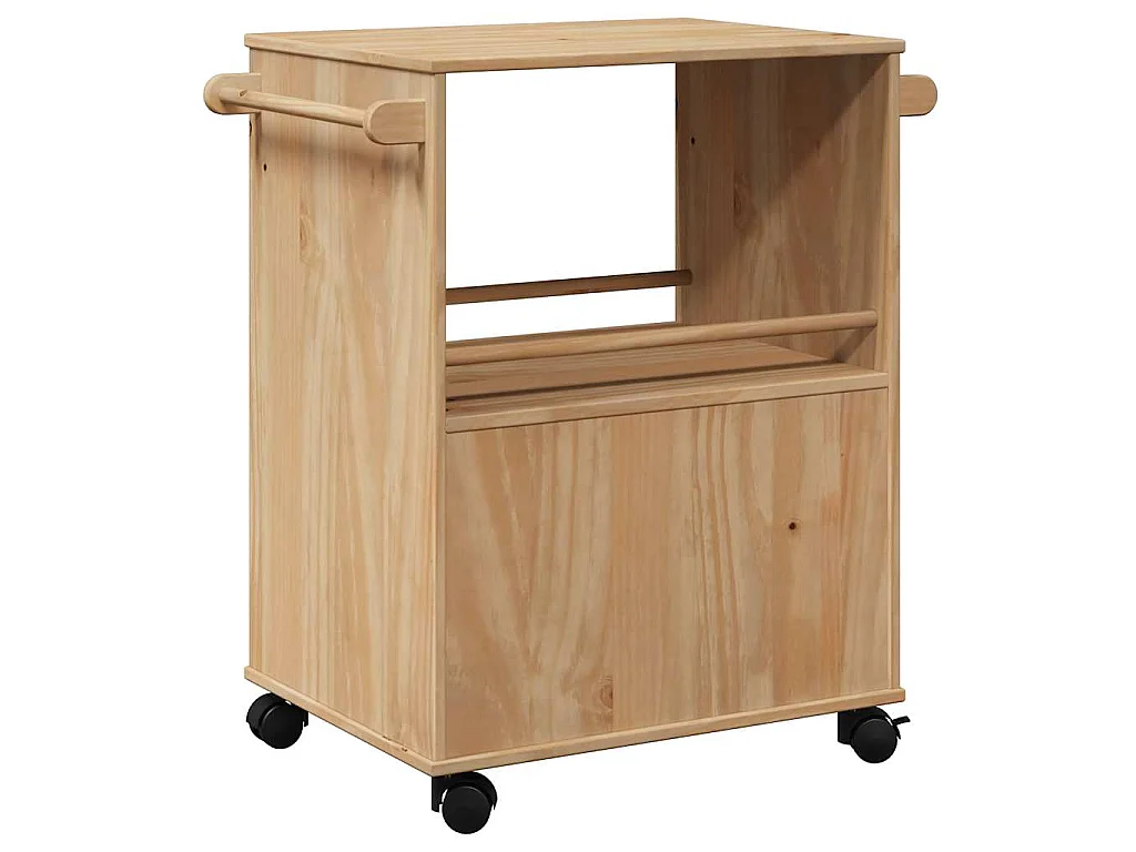 Carrito de cocina OTTA madera maciza de pino 59x45x80 cm